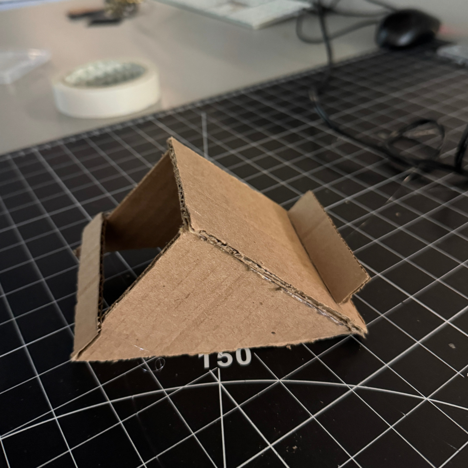 We added the back support and the shelf for the phone to sit on. 